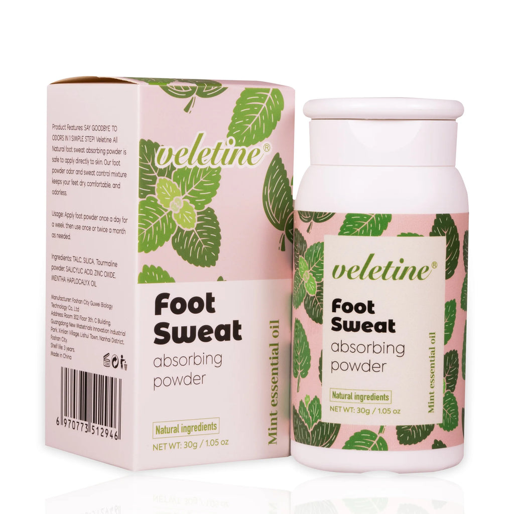Tidesmit organic foot deodorant powder, natural sweat-absorbing formula to eliminate odor and keep feet cool and dry.