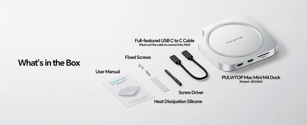 Mac Mini M4 Dock with 4TB SSD Enclosure & 4K HDMI Hub | Tidesmit Tidesmit