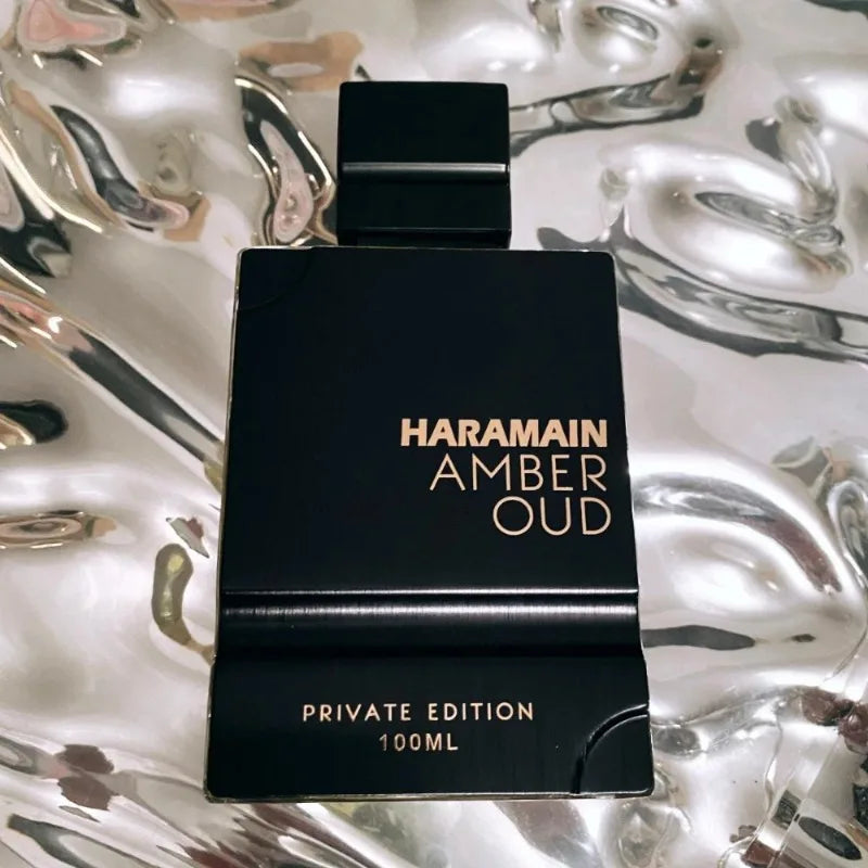 Al Haramain Amber Oud Private Edition: Unisex oriental floral EDP, rectangular black bottle, long-lasting scent.