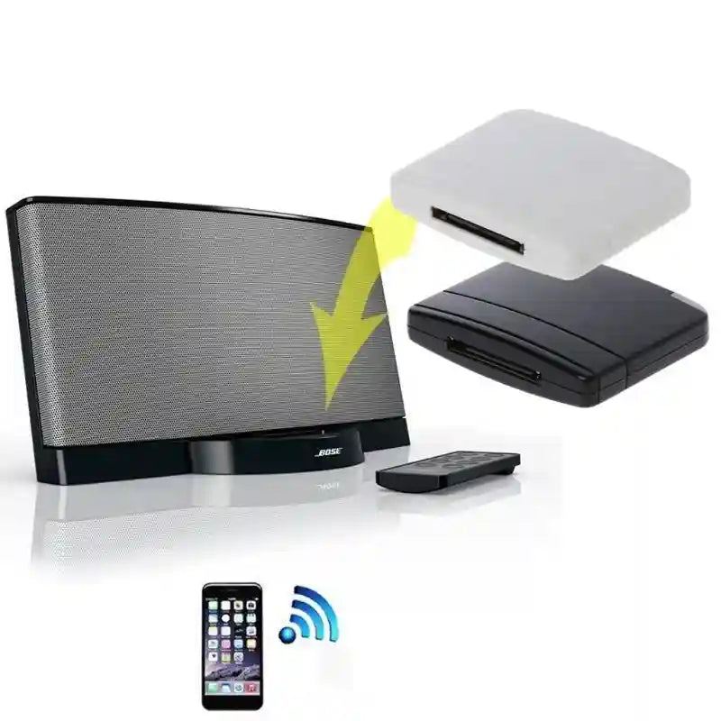 30 Pin Bluetooth Adapter for iPod Dock Speakers - Wireless Audio Upgrade Tidesmit