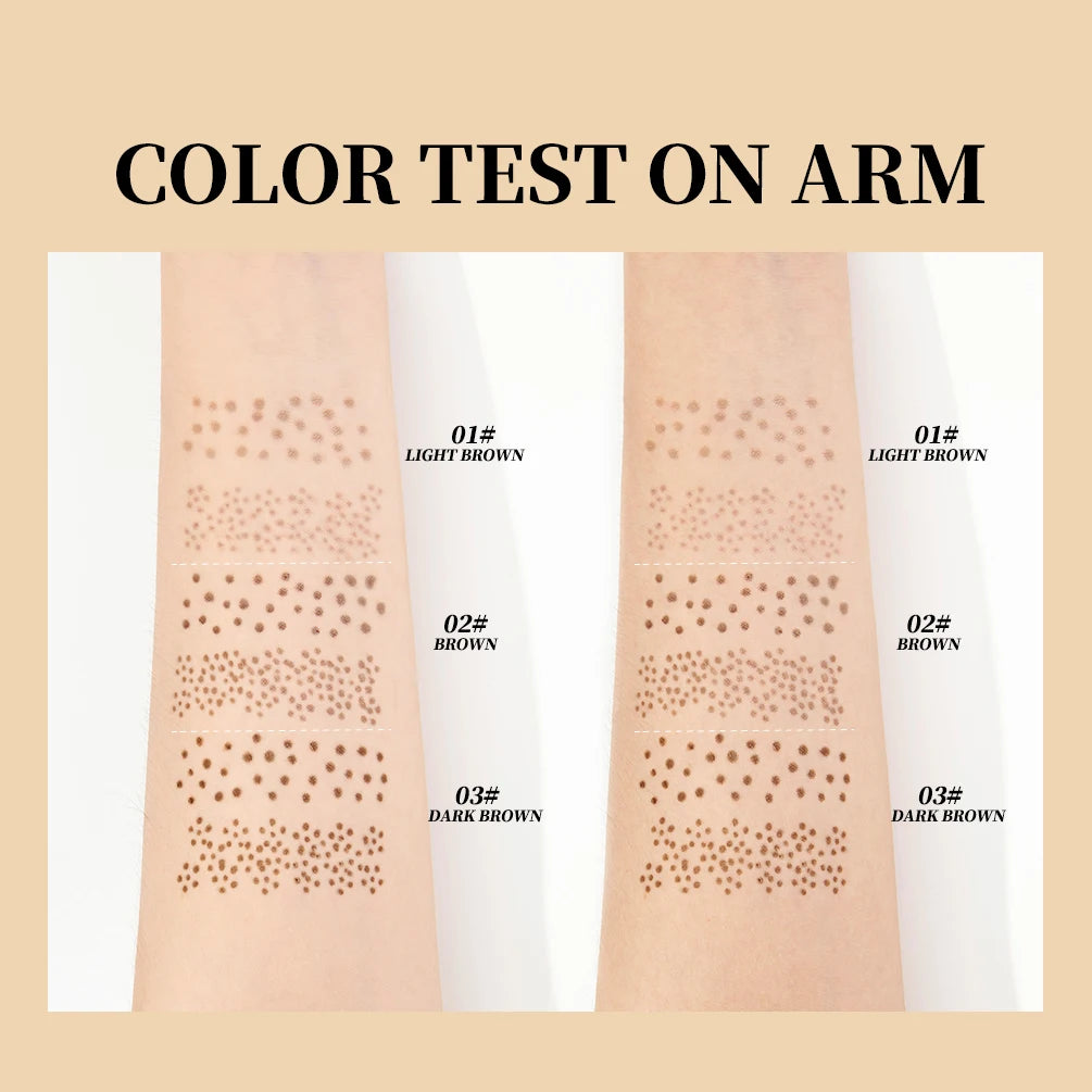 Tidesmit QIBEST double-end freckle stamp pen for natural brown faux freckles and face contouring detail view