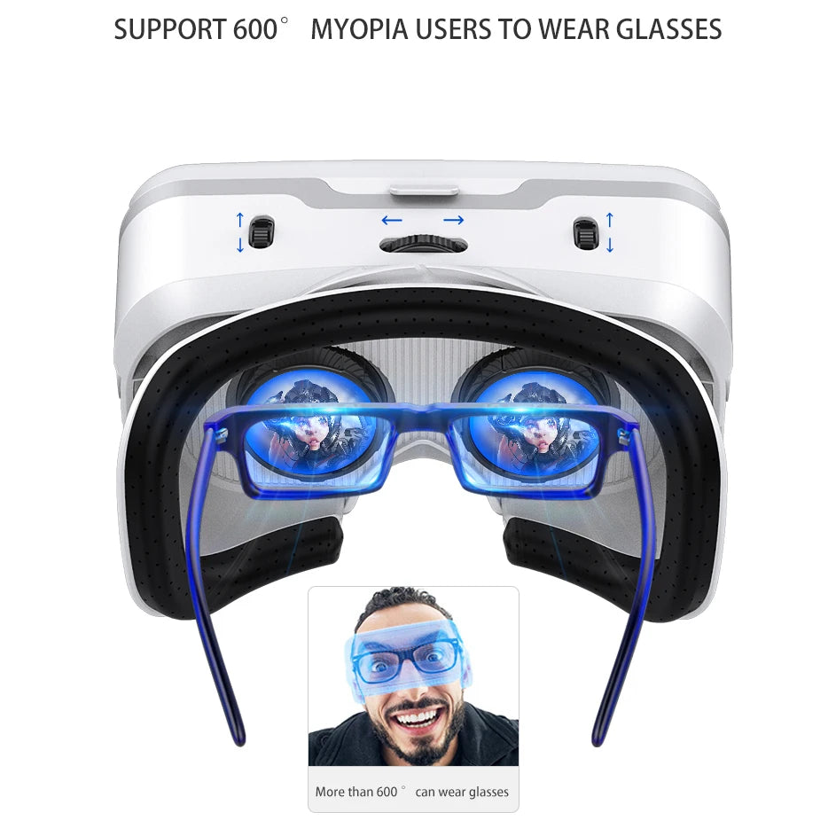 VR Headset for Smartphone - Immersive 3D Glasses for Mobile Media Tidesmit