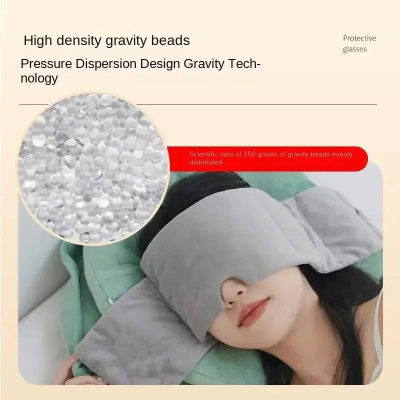 Gravity Sleep Mask Weighted Eye Mask Light Blocking Headband Fatigue Relief Sleeping Aid for Men Women Relaxation Tool Christmas