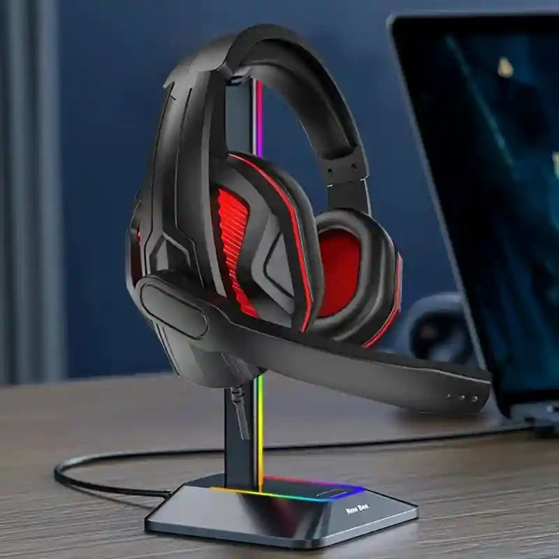 Wired Over-Ear Headphones with Adjustable Padded Fit | Tidesmit black Tidesmit