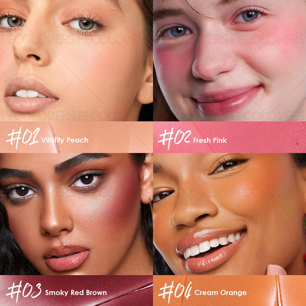 Tidesmit waterproof matte blusher shade swatch for eyes cheeks and lips natural face makeup finish