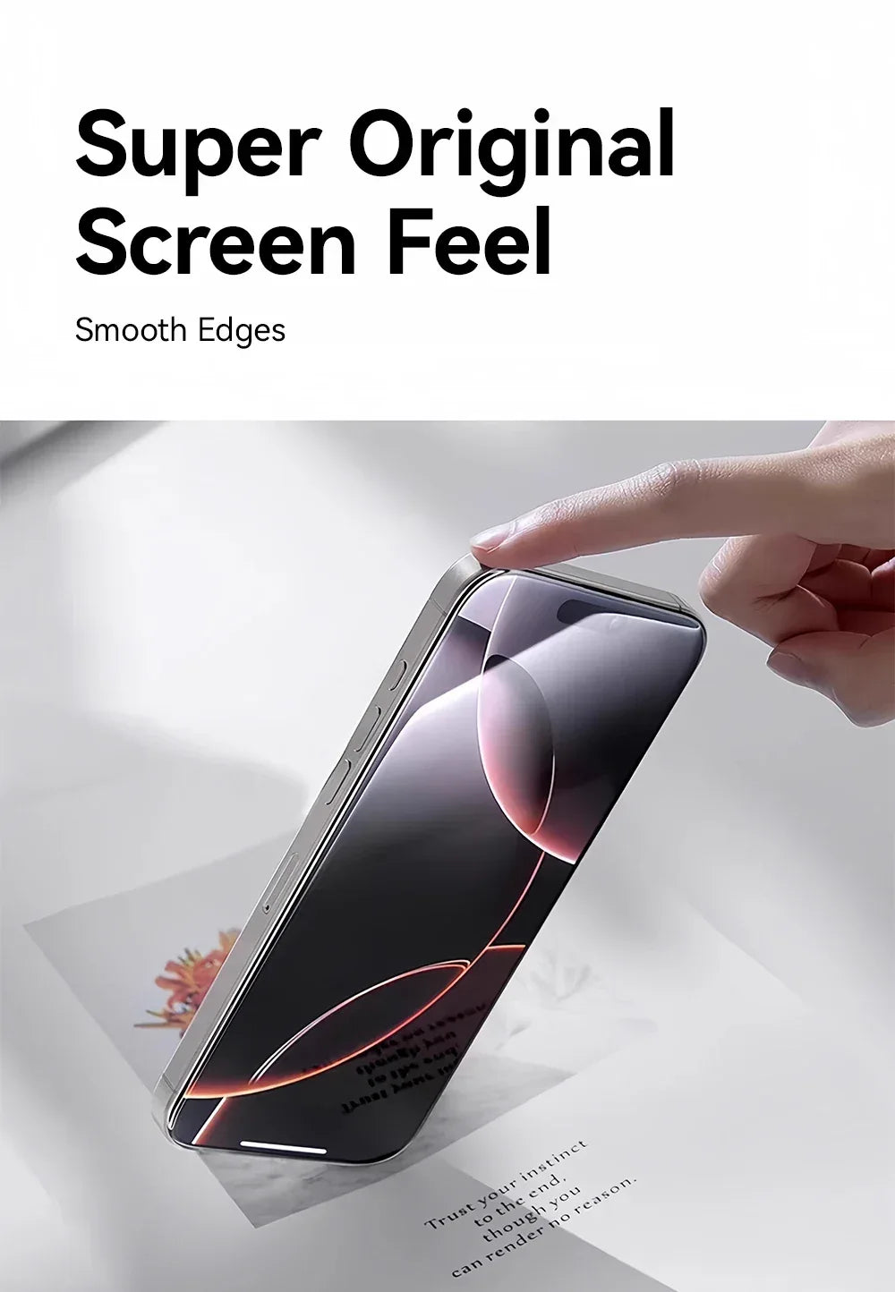 iPhone 17 Pro Max Screen Protector - HD Tempered Glass 9H Hardness Tidesmit