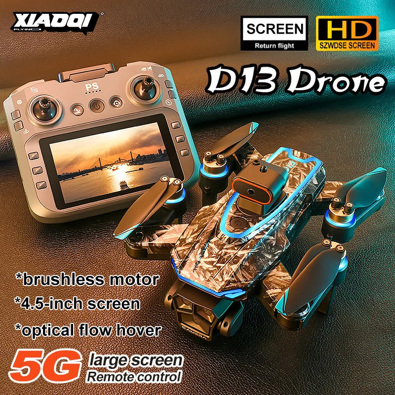 4K RC Camera Drone - D13 Foldable GPS Quadcopter with Obstacle Avoidance Tidesmit