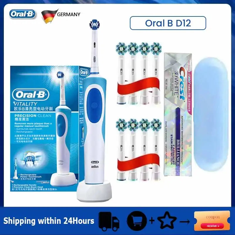 Oral B Sonic Electric Toothbrush PRO4000 RPO600 D12 Vitality Rotating Tooth Brush for Adults Oral Cares Rechargeable Waterproof