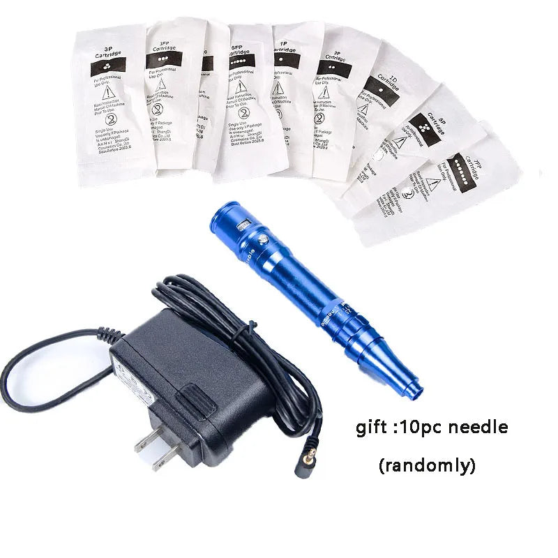 Wireless PMU Machine Kit for Professional Permanent Makeup & Microblading Permanent Makeup Machines Blue set Tidesmit
