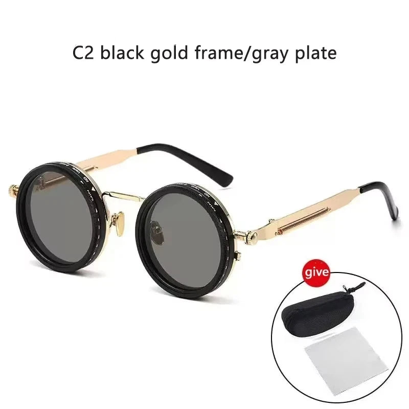 Polarized Smart Glasses with Adjustable Dimming and UV400 Protection Black Golden Tidesmit