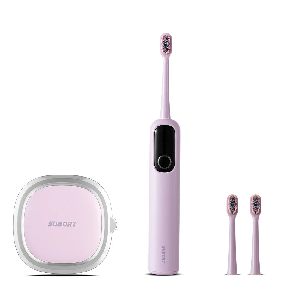 SUBORT S1 Sonic Oscillating Electric Toothbrush, 60° Swing, UV Sterilization Box, Copper-Free Brush Head, 220 Days Battery Life