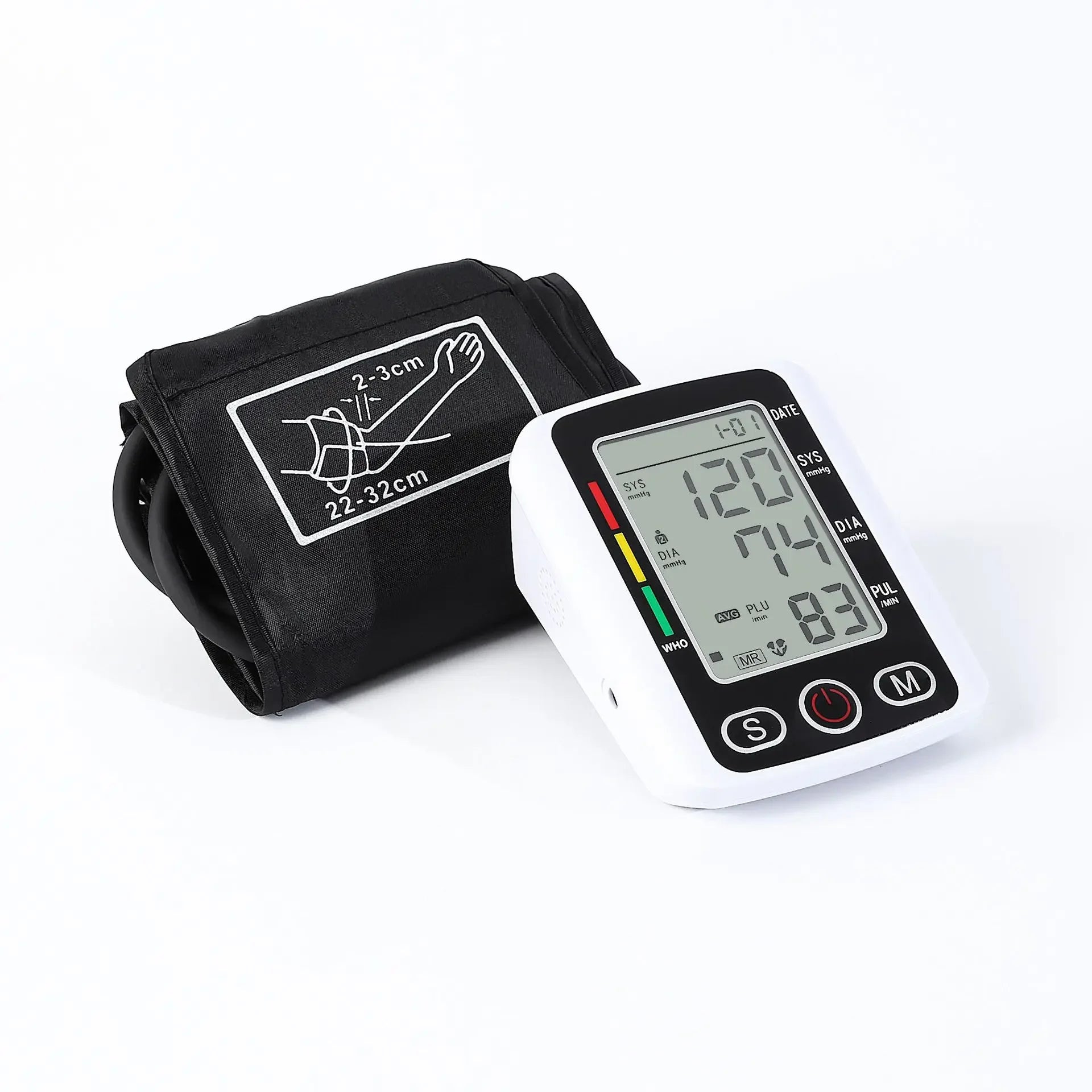 Blood Pressure Monitor Heart rate Meter Large Cuff Sphygmomanometer Health Care Portable Tonometer Digital LCD arm tensiometers