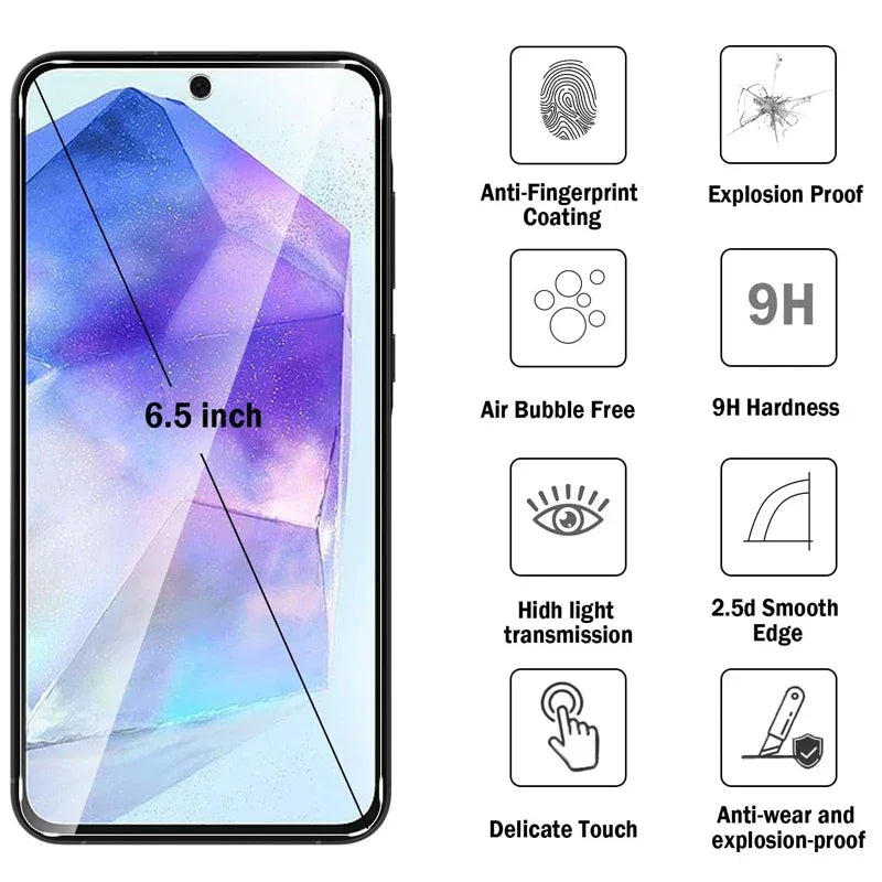 Samsung S26 Tempered Glass Screen Protector - 9H Anti-Scratch HD Clear Film Tidesmit