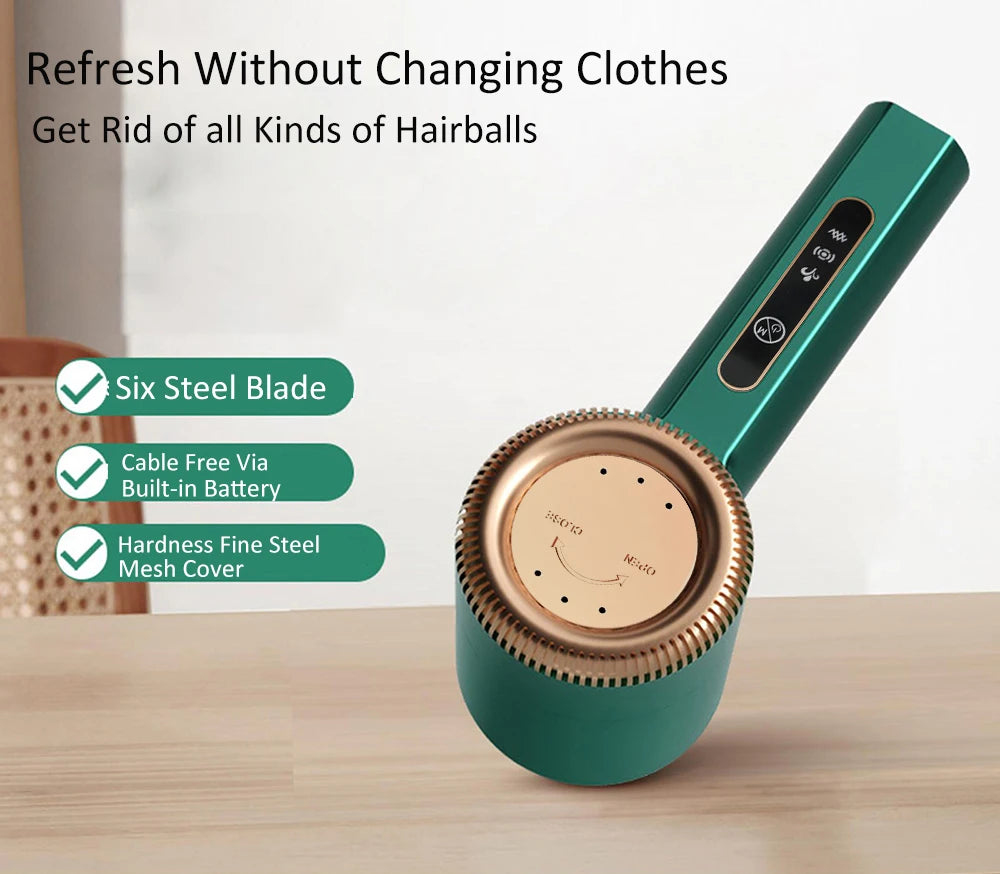 Tidesmit professional USB rechargeable electric lint shaver showing internal blade mechanism for fabric care