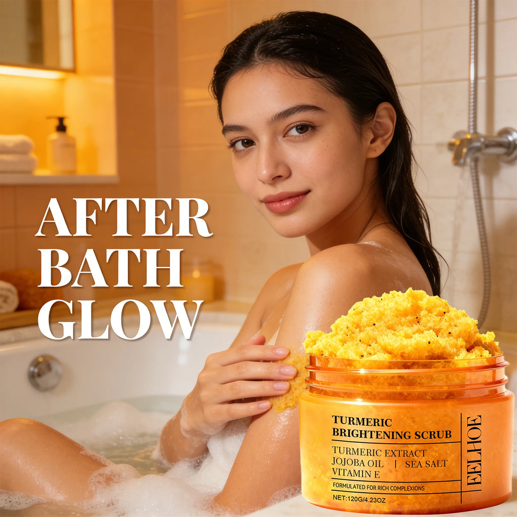 Turmeric Body Scrub for Dark Spots - Brightening Exfoliating Treatment Scrubs Treatments Tidesmit