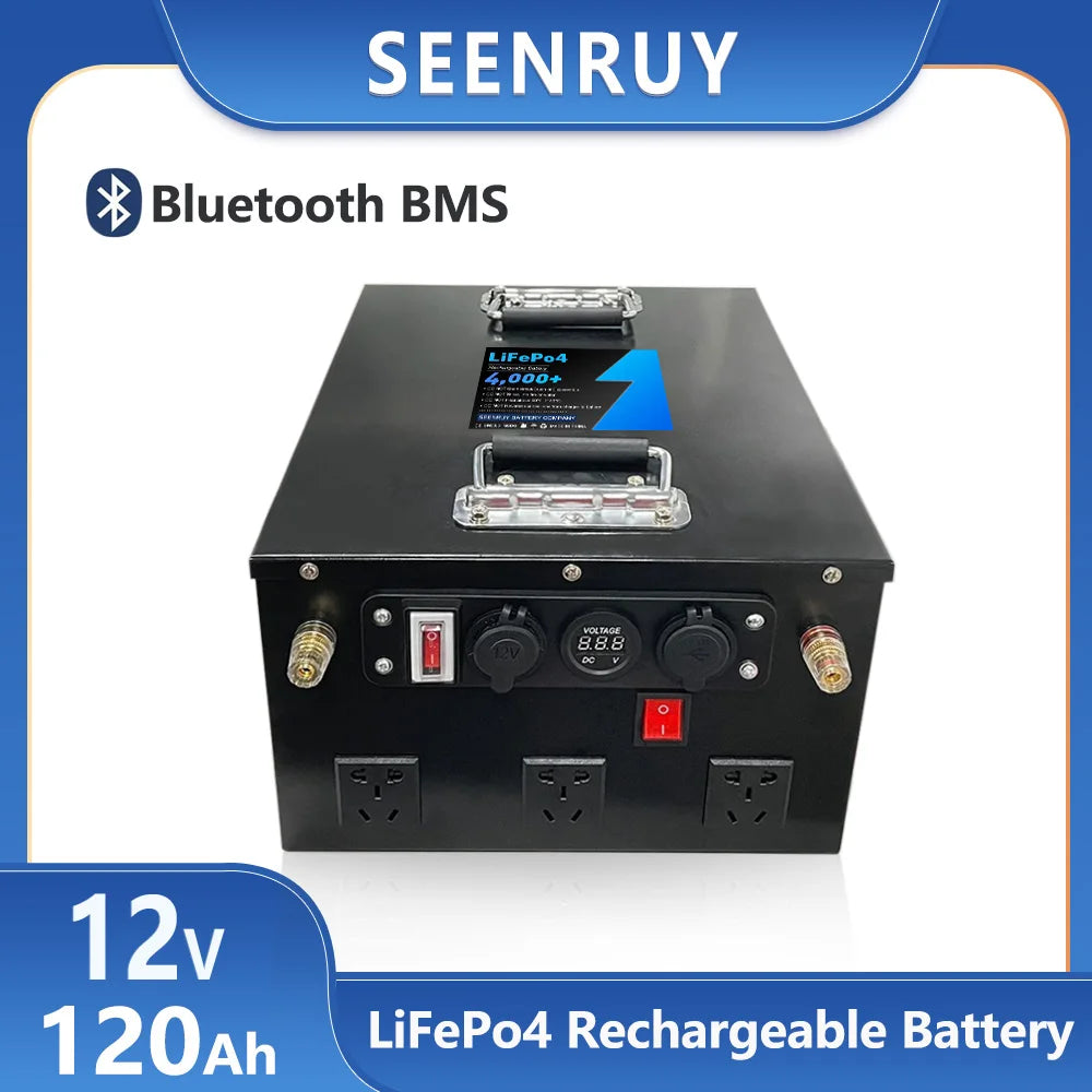 Portable Solar Generator 500W Pure Sine Wave Power Station by Tidesmit 12V 120Ah LiFePo4 220V Tidesmit