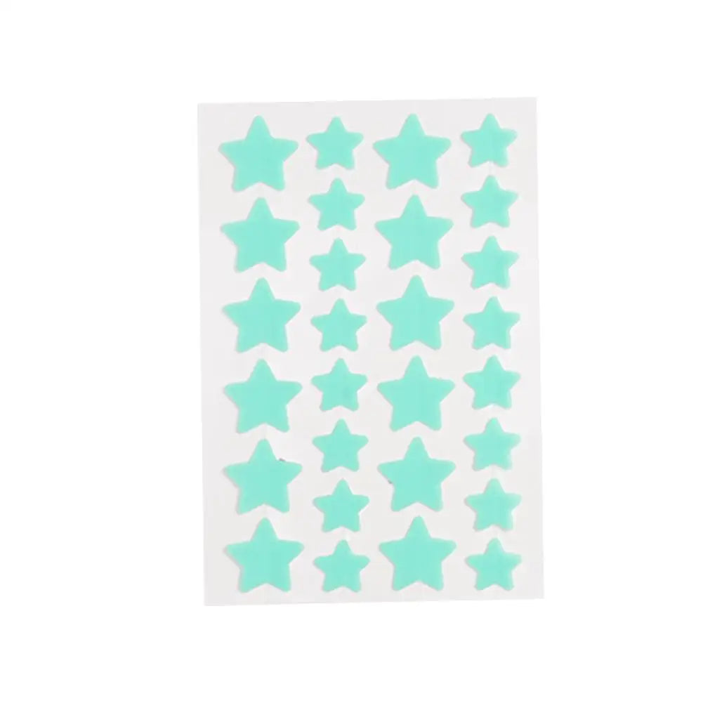 28Pcs Colorful Cute Star Shaped Acne Sticker Invisible Acne Cover Pimple Patch Skin Care