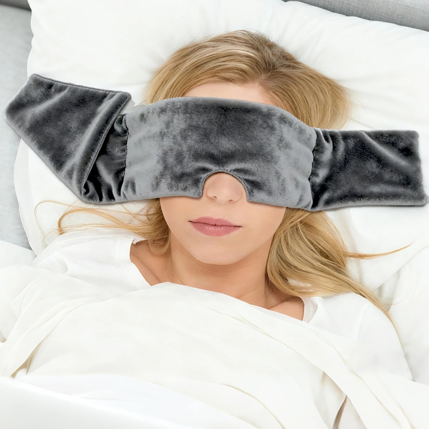 Weighted Eye Mask for Sleeping Soft Blackout Gravity Sleep Mask Gentle Pressure Eyes Cover with Adjustable Elastic Travel Gifts