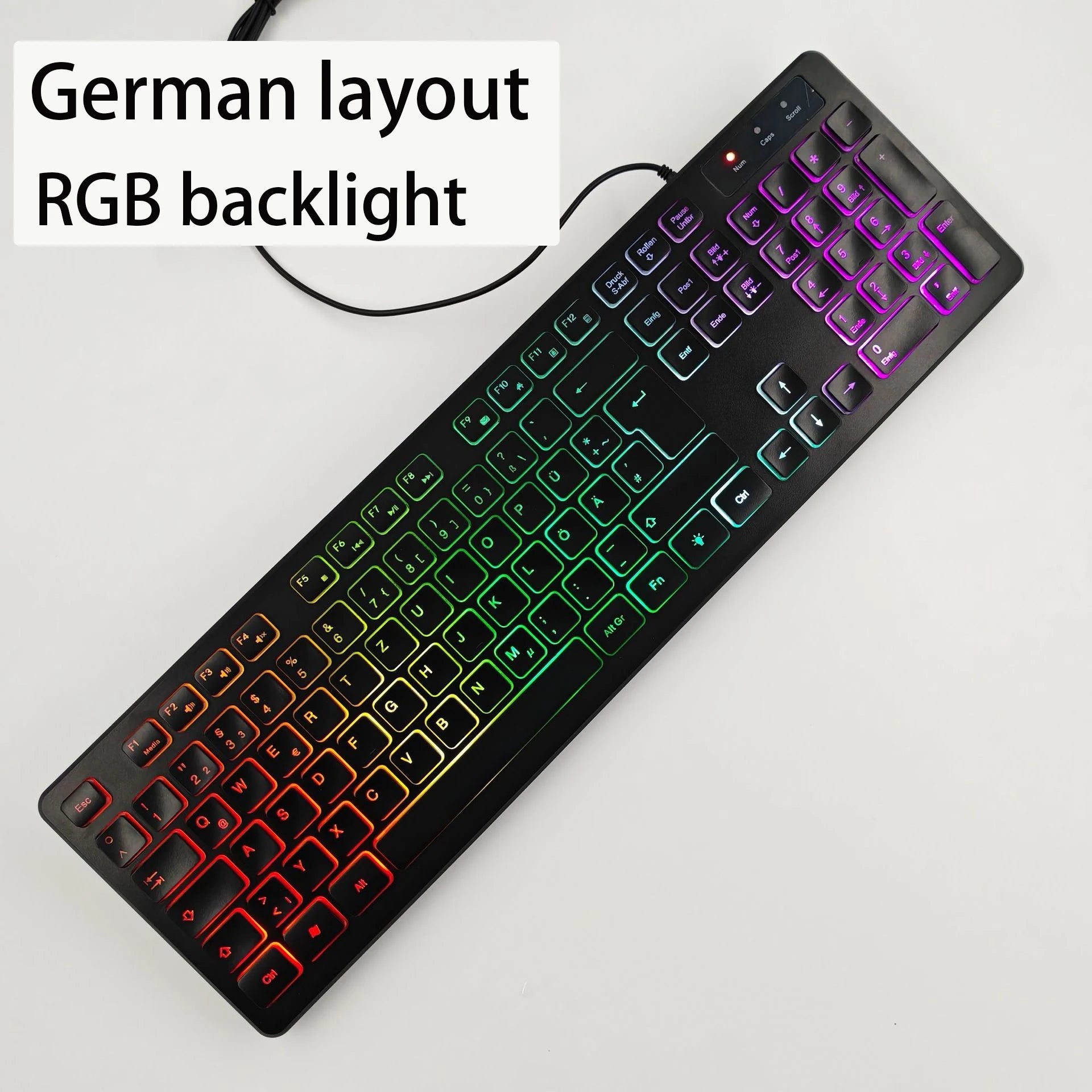 French（AZERT）/Spanish/Russian/Arabic/German keyboard layout Backlit wired Desktop Gaming Keyboard For Desktop Computer office