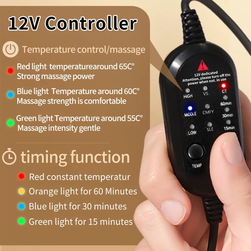 Hip Massager with Red Light Heat Vibration for Targeted Muscle Recovery Relaxation Treatment Tidesmit