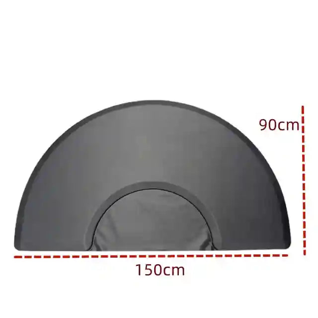 Barber Chair Floor Mat - Anti-Slip Rubber Protector | Tidesmit Massage Chairs black CN Tidesmit