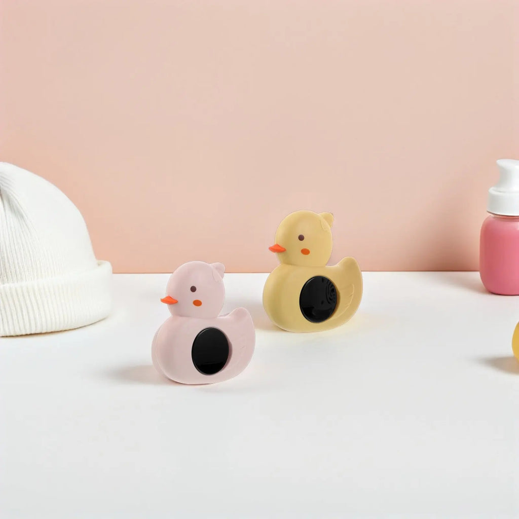 2Pcs Infant Bath Thermometer Cute Yellow Pink Fast Response Water Temperature Monitor for Babies Accurate Portable