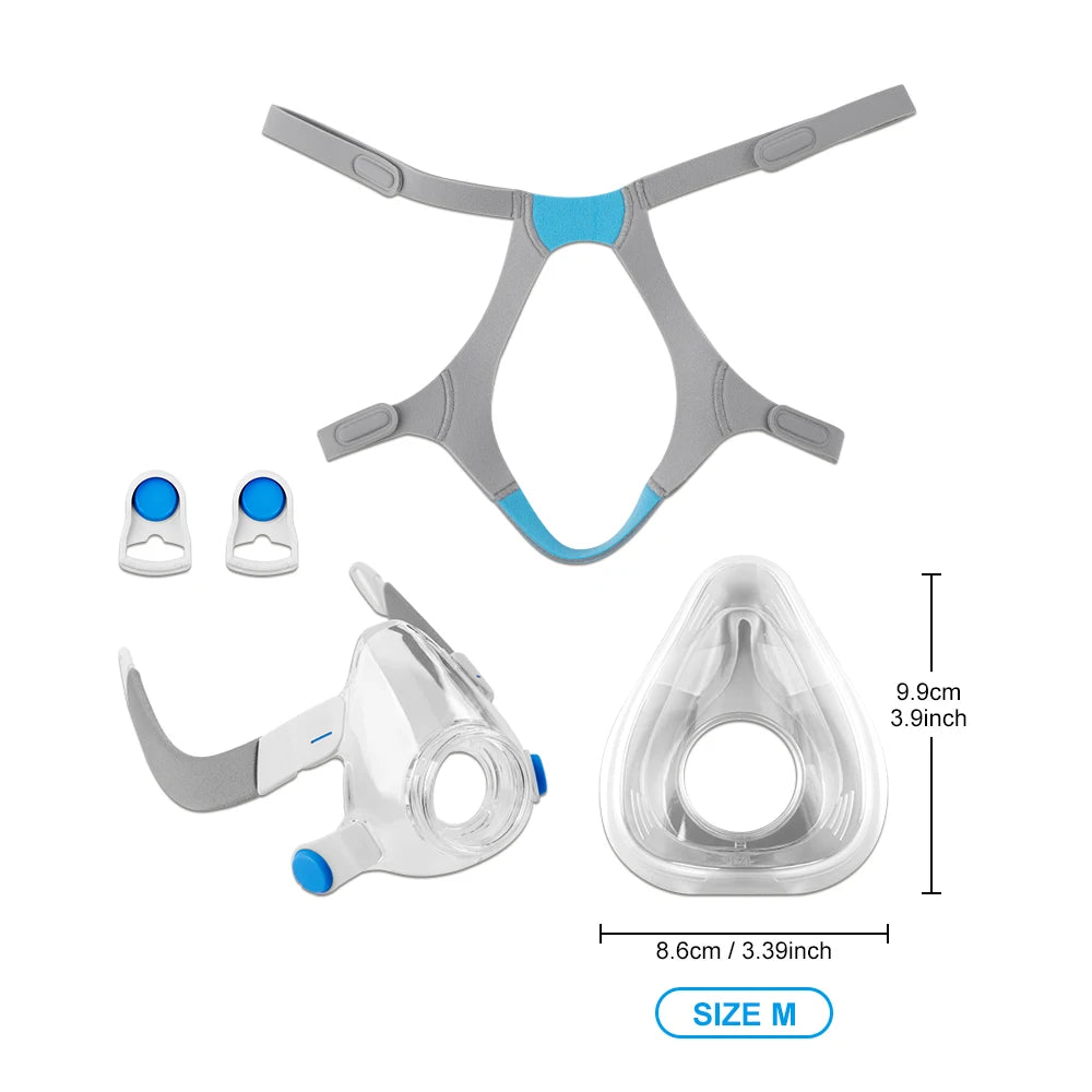 Complete AirFit F20 Full Face CPAP Mask Replacement Set Includes Mask Cushion, Headgear, Frame & Clips for Complete Mask Renewal