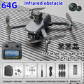 8K FPV Camera Drone with Laser Obstacle Avoidance and 3-Axis Gimbal 3 Axis 64G infrared Tidesmit