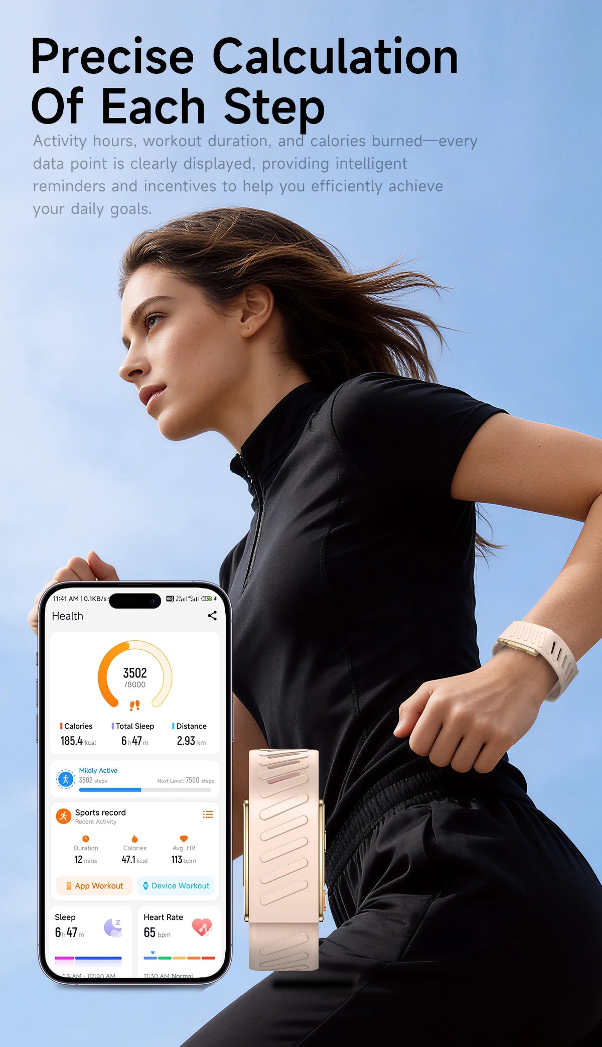 2026New Sport Fitness Tracker Smart Band Blood Oxygen Pressure Uric Acid Blood Lipid ECG Waterproof Smart Bracelet For Men Women