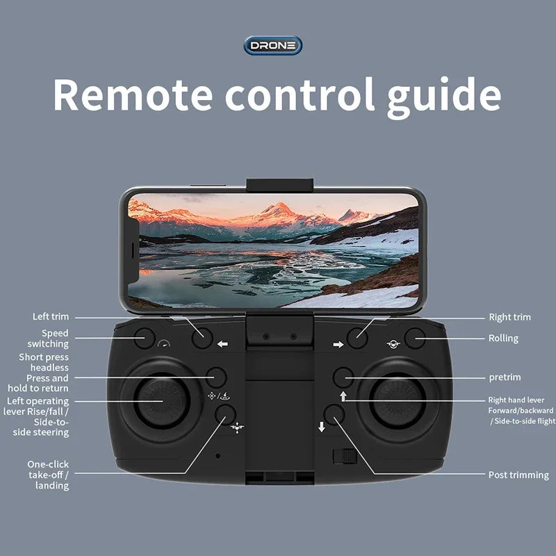 4K Foldable Camera Drone with Dual HD Lenses - Tidesmit Tidesmit