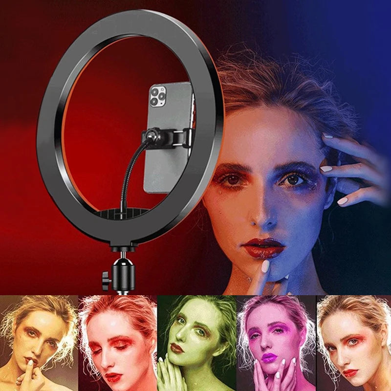 13 Inch RGB Ring Light with Tripod Stand - Adjustable LED Lighting Tidesmit
