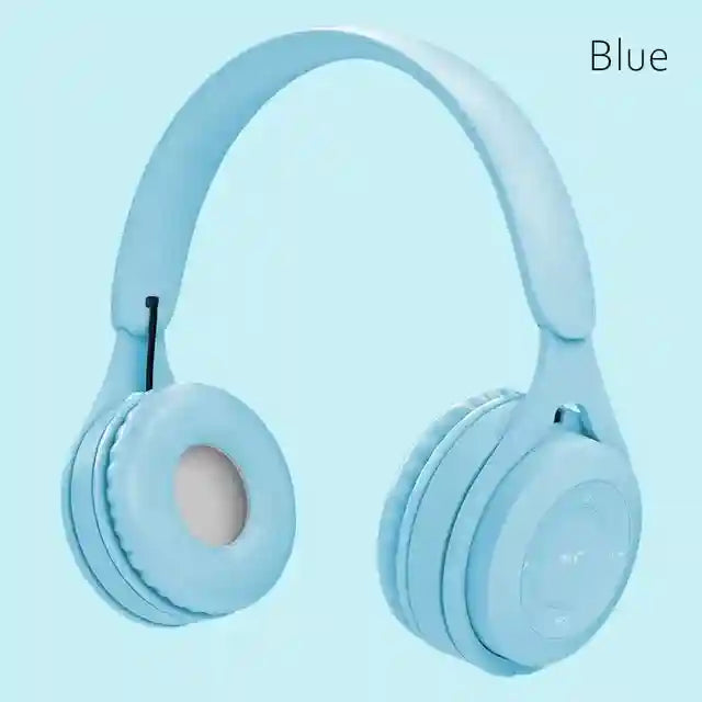 Wireless Headphones Over-Ear Foldable Gaming Headset with Mic Blue Tidesmit