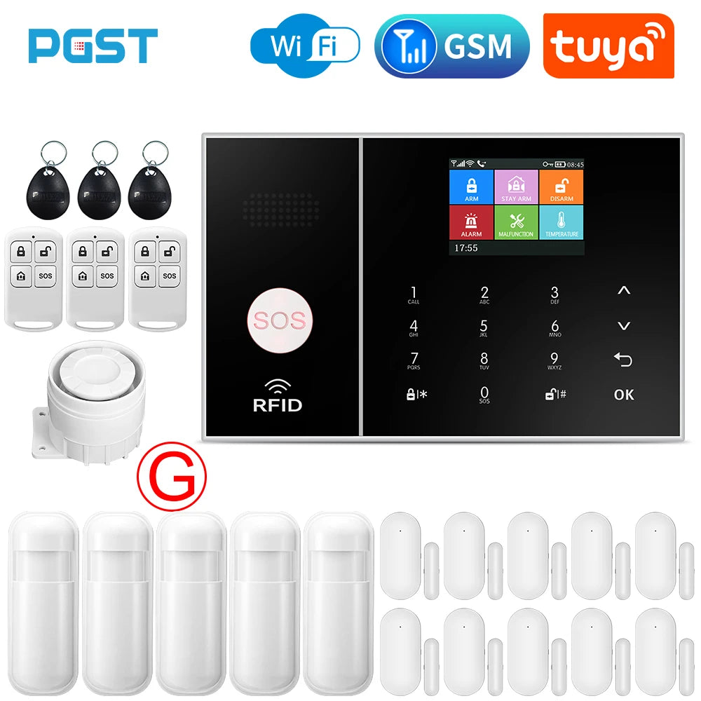Smart Home Alarm System WiFi GSM with Tuya App Control - EU Plug G EU Plug Tidesmit
