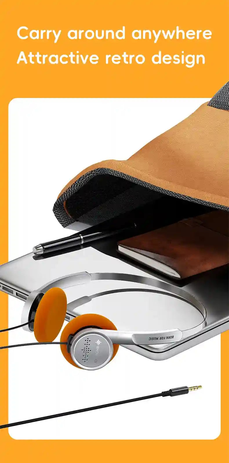 Wired On-Ear Headphones with Mic and 40mm Drivers - Tidesmit Tidesmit