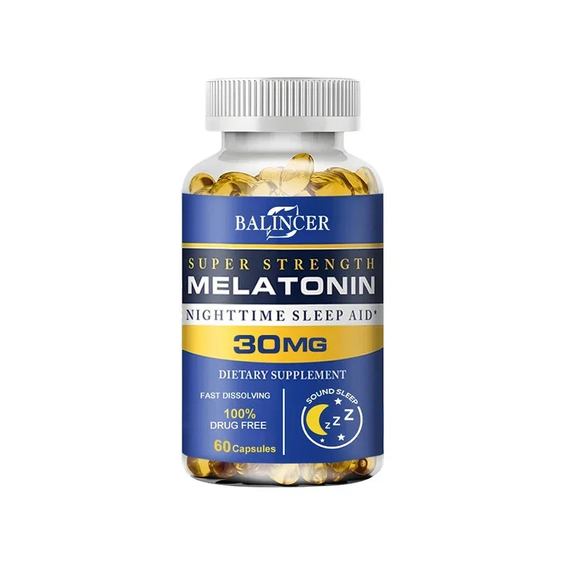 Dietary Supplement To Improve Nighttime Sleep Quality and Improve Insomnia, Reduce Waking Time, Boost Immunity, with Melatonin