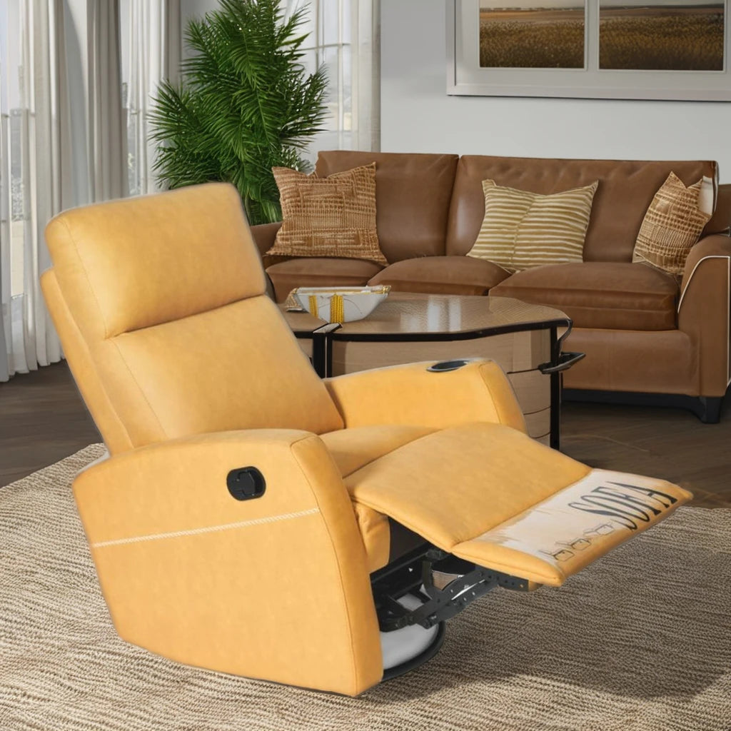 Massage Recliner Power Lift Sofa - Grey or Yellow Faux Leather Massage Chairs Tidesmit