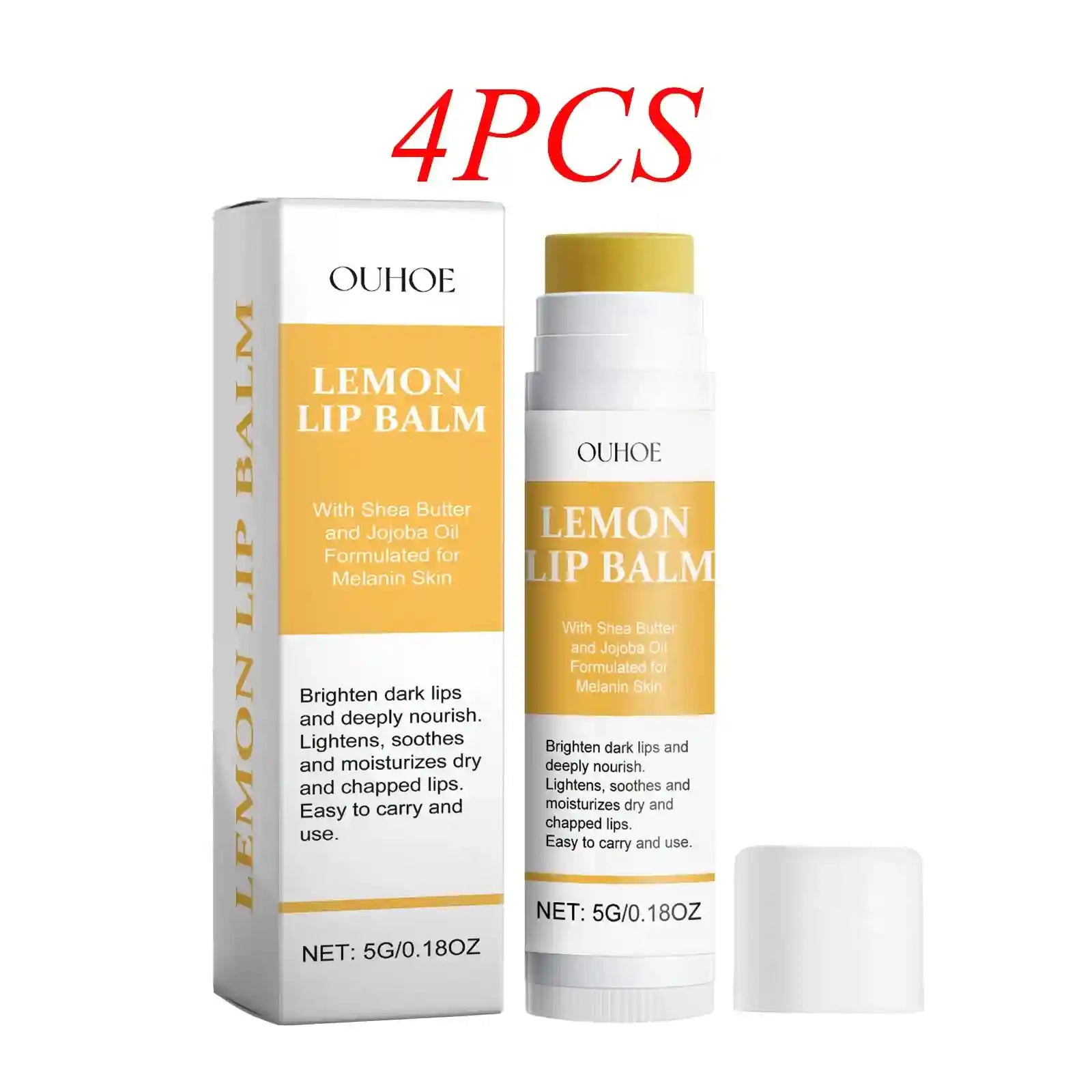 Dark Lip Lightening Balm - Exfoliating Lip Mask Treatment by Tidesmit Lip Care 4PCS Tidesmit