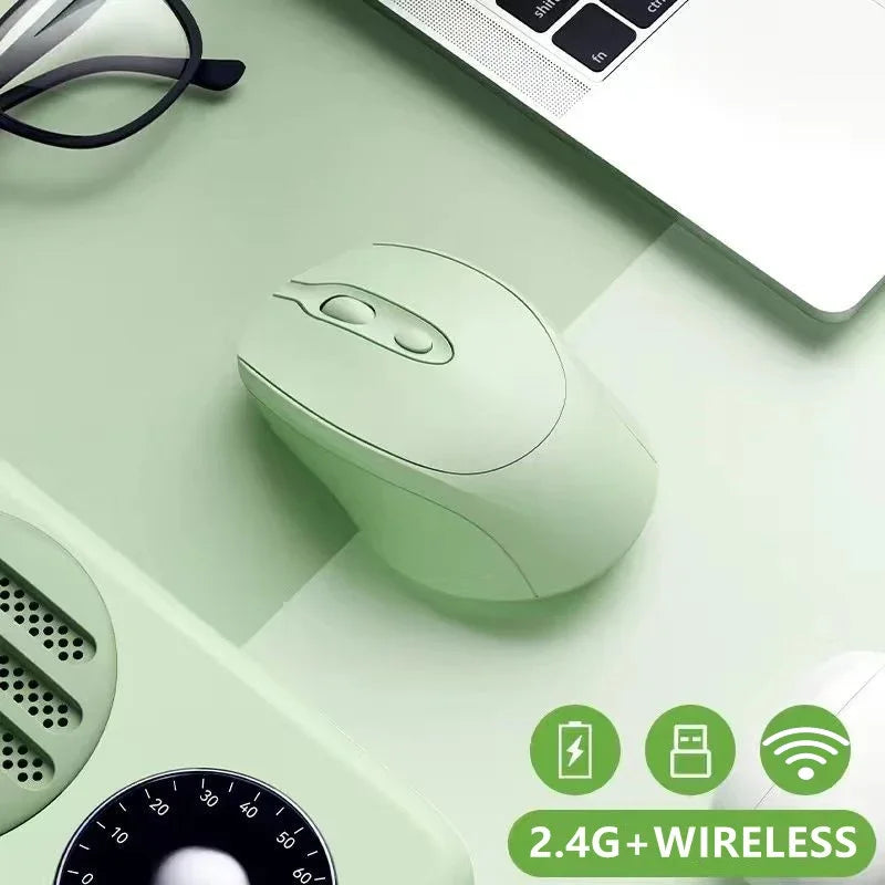 Rechargeable Wireless Computer Mouse 2.4G Bluetooth-Compatible Wireless Mouse USB Silent Gamer Mice For PC Laptop Macbook Tablet