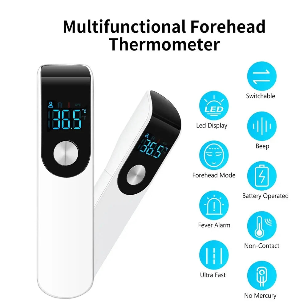 Digital Non-Contact Infrared Thermometer Medical Forehead & Ear Use Baby/Adult Body Fever Temperature Tester