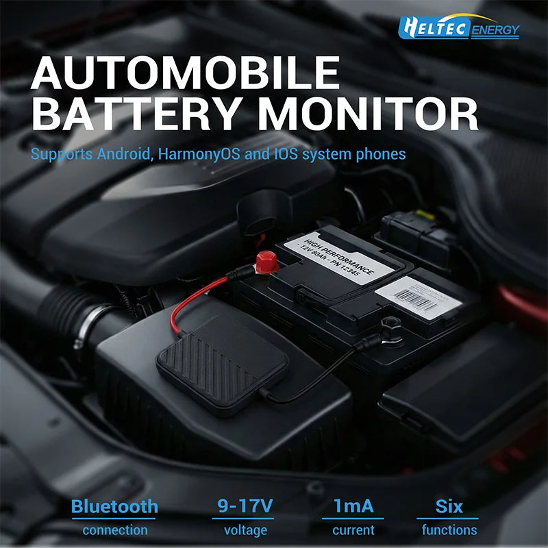 12V Bluetooth Battery Monitor SOC Health Analyzer HT-BM01 by Tidesmit Tidesmit