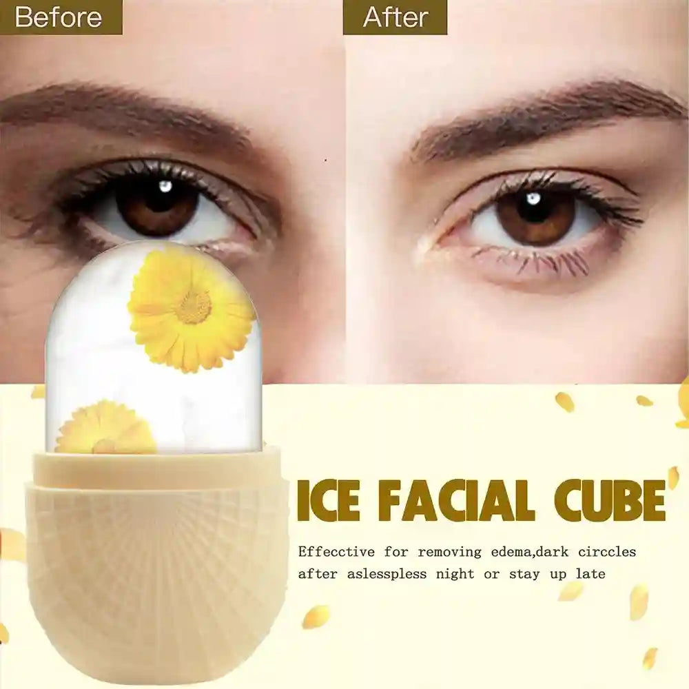 Ice Face Roller for Skincare - Silicone Facial Contouring Tool Eye Massage Instrument Tidesmit