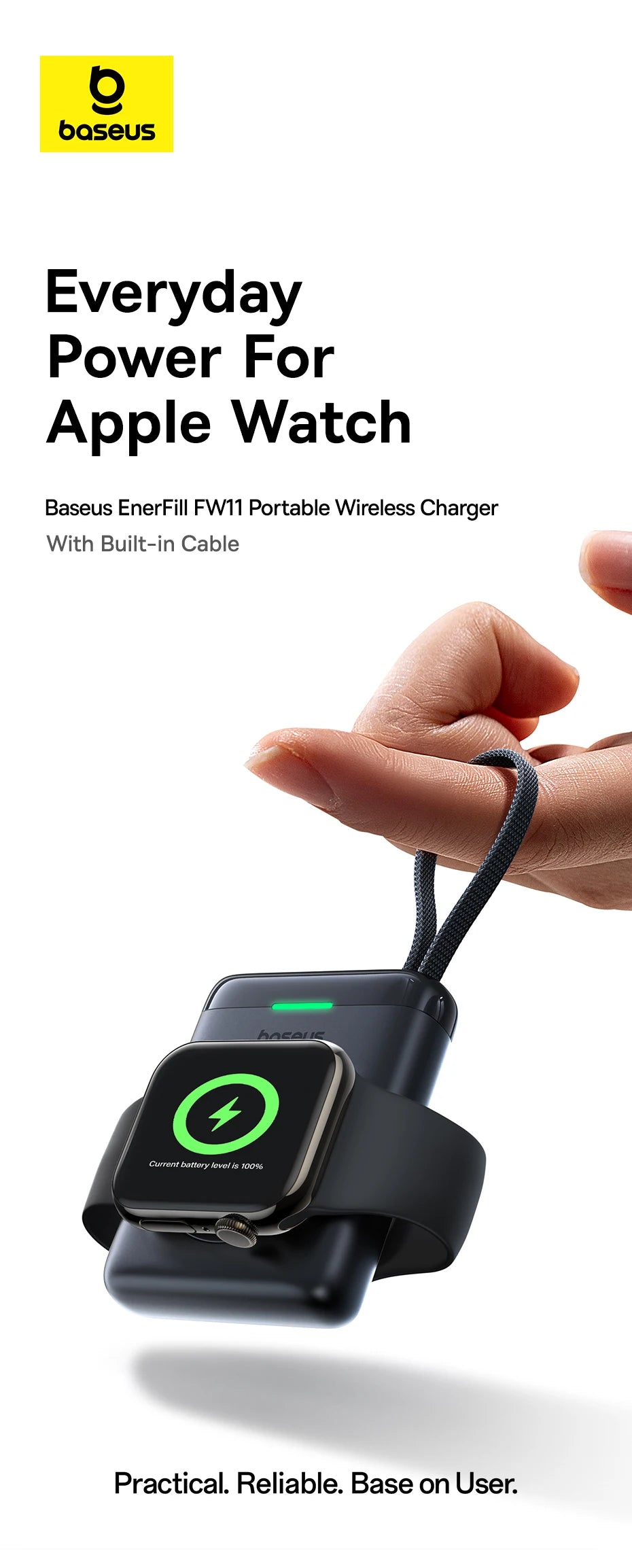 Magnetic Wireless Charger for Apple Watch - Fast USB-C Cable Tidesmit