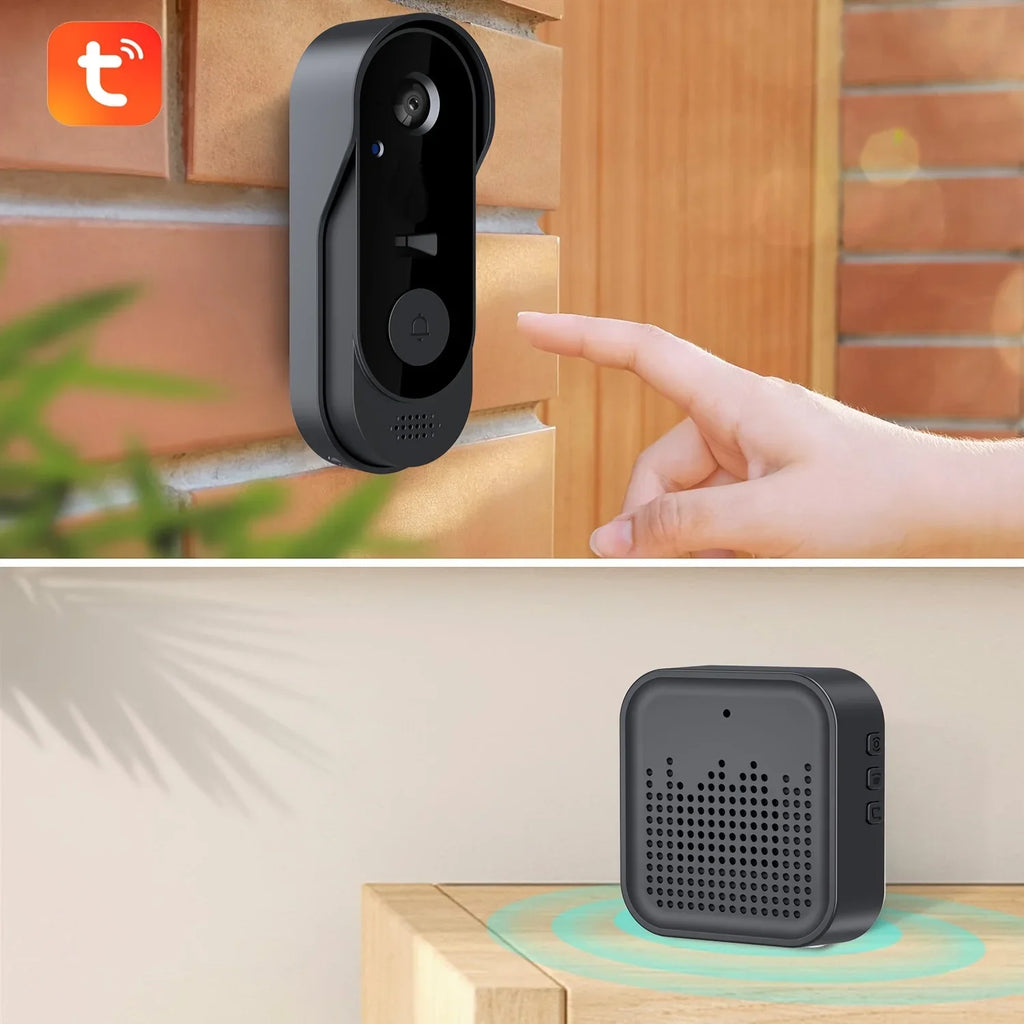 Tuya Wireless Doorbell With Camera Bundle Doorbell Smart Home WIFI HD Outdoor Phone Camera Security Video Intercom Night Vision