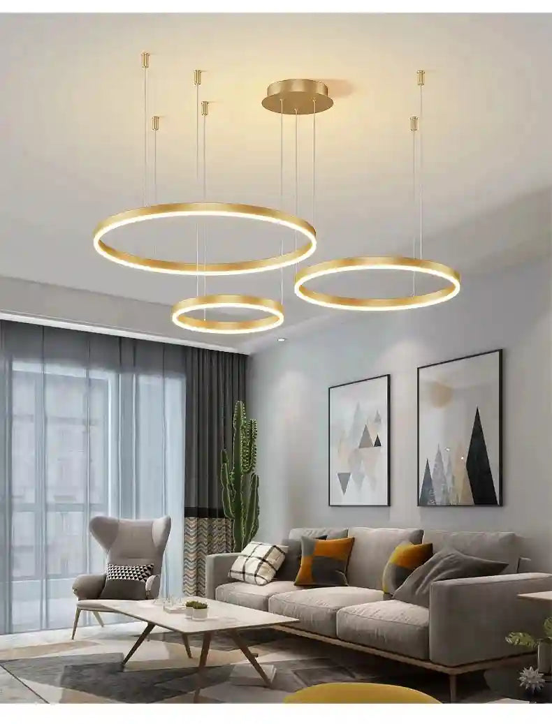 LED Ring Chandelier Modern Pendant Light for Living Room Tidesmit Tidesmit