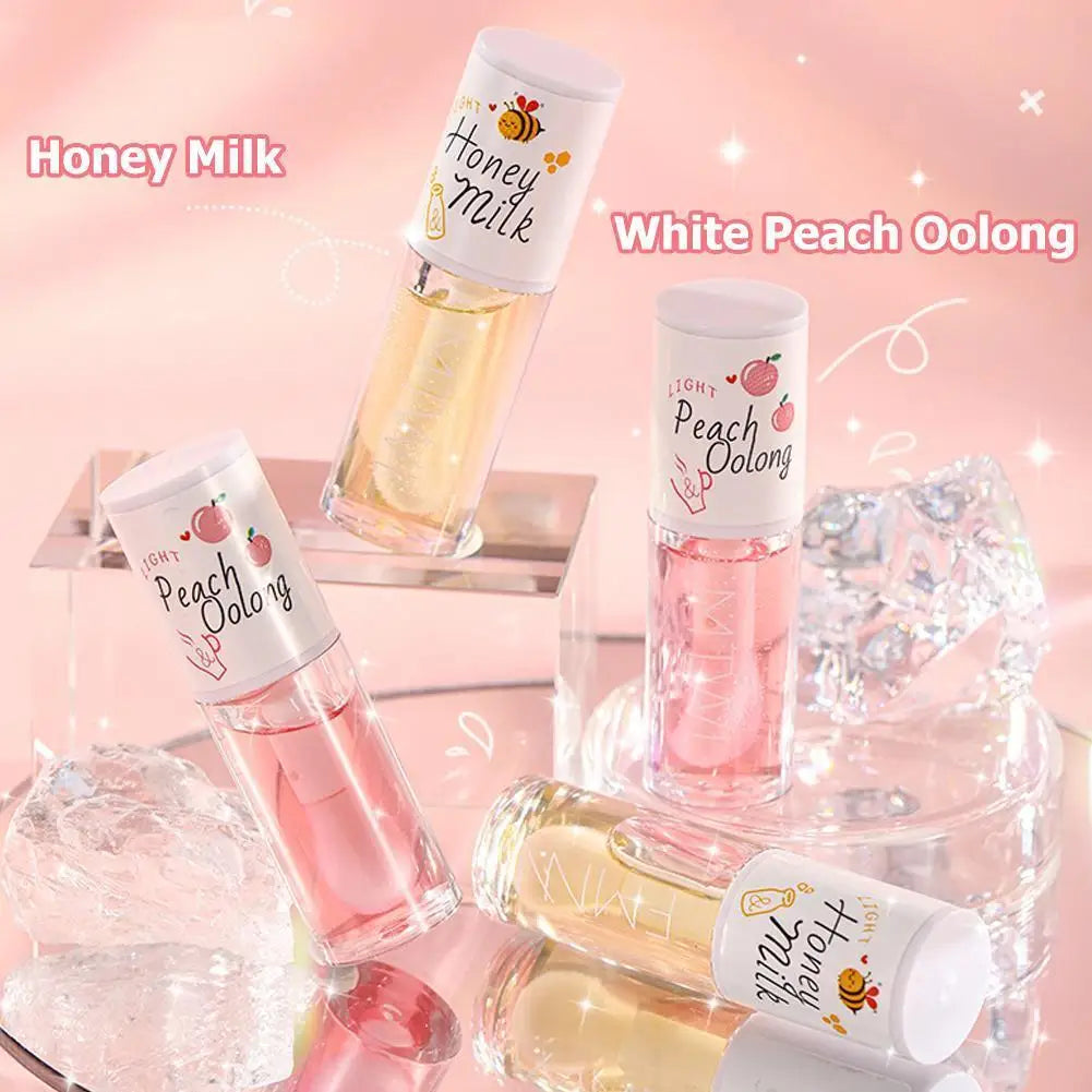Honey Peach Lip Oil - Moisturizing Lip Serum for Daily Hydration Lip Care Tidesmit