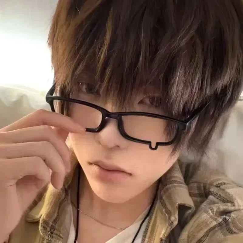 Y2K Anime Teardrop Glasses Cosplay Unisex Lensless Eyewear Fashion Jewelry Costume Props Accessories Gift Kawaii Aesthetic Decor