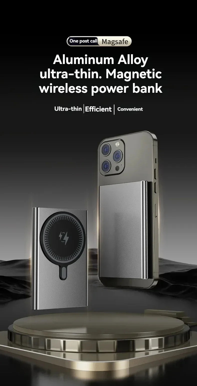 Magnetic Wireless Fast Charging Power Bank - 20000mAh Portable Battery Tidesmit