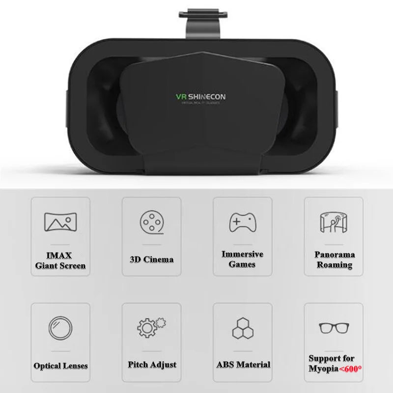 VR Headset for Smartphones - Lightweight Immersive Mobile VR Glasses Tidesmit