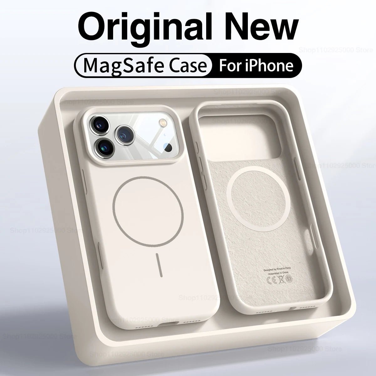 Magnetic Liquid Silicone Case for iPhone 16 Plus - Shock-Absorbing Cover White China Mainland Tidesmit