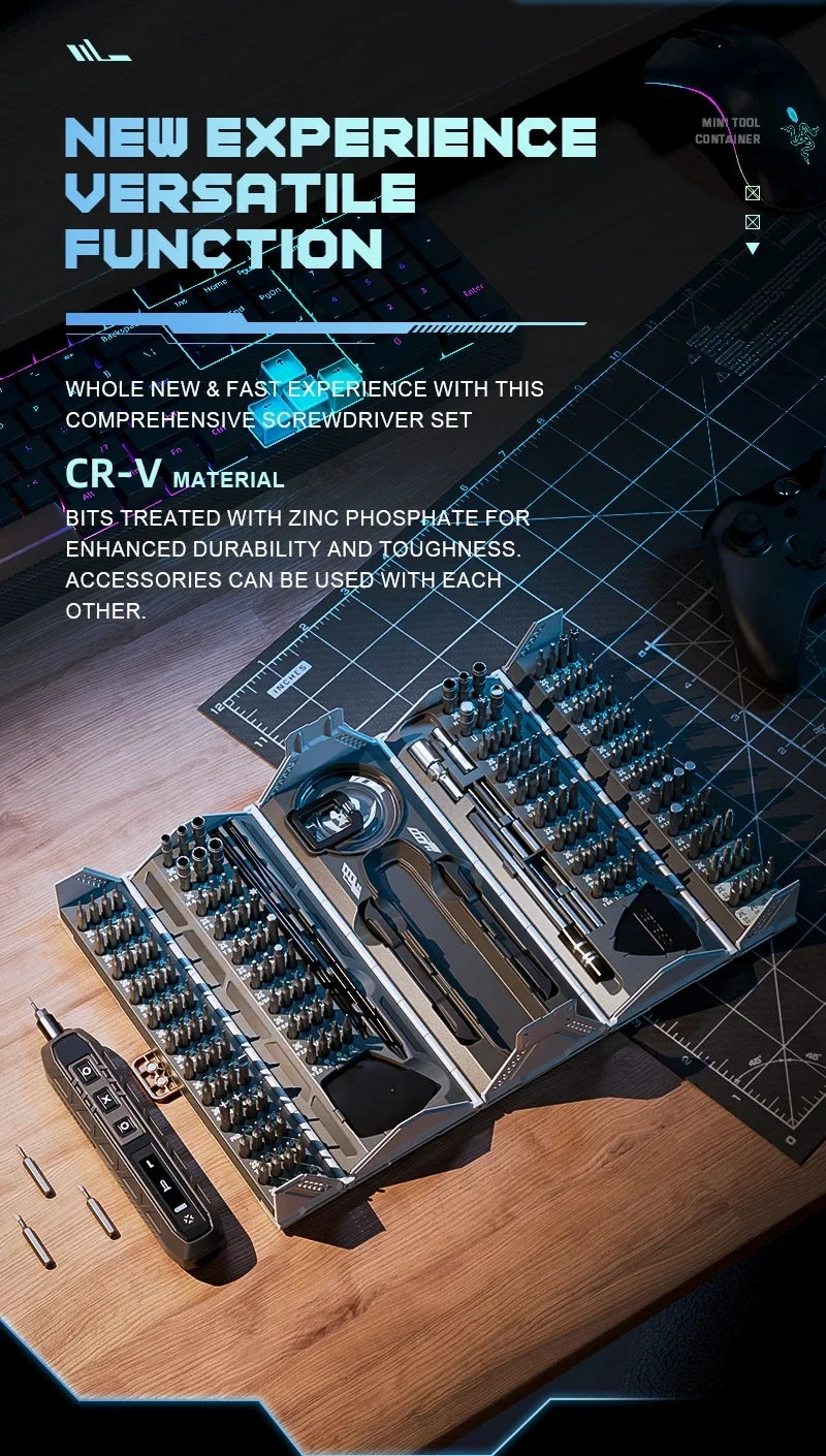 180 in 1 Precision Electric Screwdriver Set for Drone & Tech Repair Tidesmit